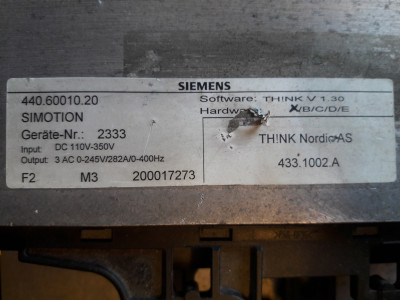 The specifications of the inverter