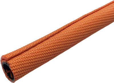 Electriduct 5/8&quot; Double Layer Self Closing Braided Wrap Sleeve Cable Management - 10 Feet - Orange