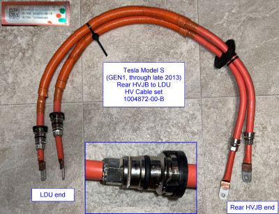 Tesla Model S (early) LDU HV Cables 1004872-00-B