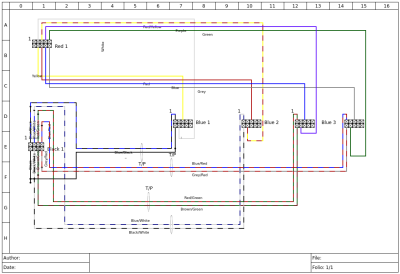 Drawing of part of the VW E-Golf battery pack HV loom.