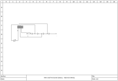 Drawing of the internal wiring of the 4S battery