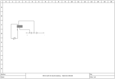 Drawing of the internal wiring of the 2S battery