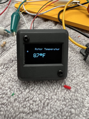LDU rotor temperature display: early prototyping with bad alignment.