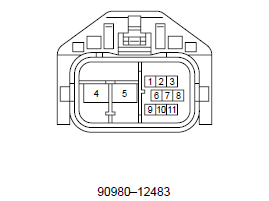 Connector - A55 Oil Pump Motor Controller 90980–12483