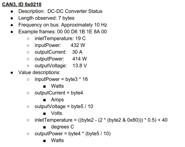 Tesla Model S DC-DC Converter CAN information by Jason Hughes, (wk057), Jan2016.