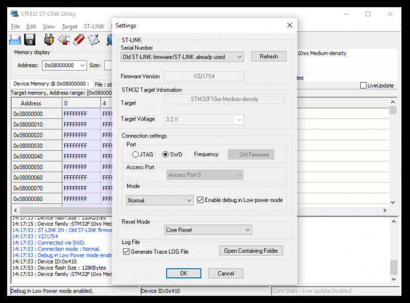 File:ST Link Software Settings.png