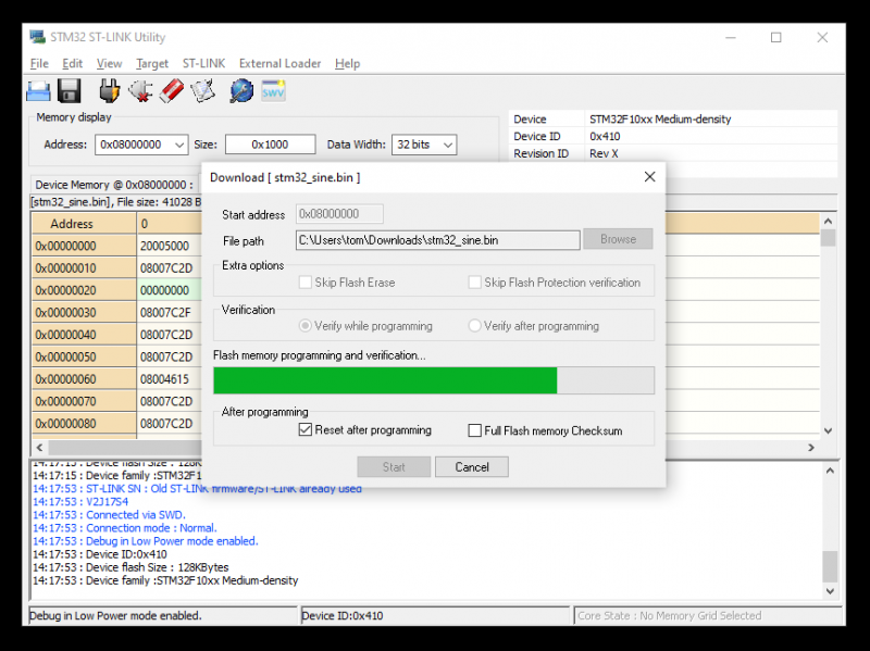 File:Programming bootloader with ST Link software.png