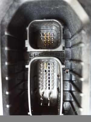 Nissan Proprietary connector as seen from outside the housing.￼