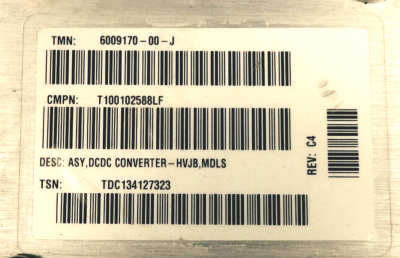 Tesla Model S GEN1 DC-DC Converter, 2012-2013